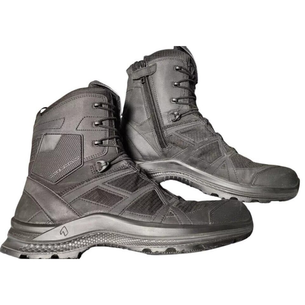 HAIX Black Eagle Tactical Boots Size 13 High Top Side Zipper